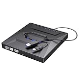 Louttary Externer DVD-CD-, CD- und DVD-Player, Typ C/USB 3.0, Externes DVD-CD-Laufwerk...