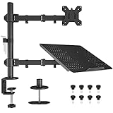 BONTEC Monitor Halterung mit Laptop Arm für 13-27 Zoll LCD LED Bildschirm bis zu 15,6“...