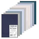 Canson Mi-Teintes, Farbiges Zeichenpapier, 160gsm, 98lb, Bogen, A4-21x29,7cm, Packung, 10...