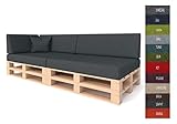 Pillows24 Palettenkissen 6-teiliges Set Palettenauflage Polster für Europaletten...