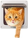 Sailnovo Katzenklappe Hundeklappe 4 Wege Magnet-Verschluss für Katzen und kleine Hunde -...