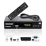 PremiumX Satelliten-Receiver HD 520SE FTA Digital SAT TV Receiver DVB-S2 FullHD HDMI SCART...