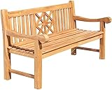 CLP Teak-Gartenbank Florida I Sitzbank Mit Ergonomischer Sitzfläche Aus Vollholz I...