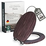 Wc Sitz mit Absenkautomatik Holz (MDF) - bombenfester Halt des toilettendeckel holz durch...
