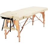 Yaheetech Massageliege Mobile Massagetisch 2 Zonen Tragebares Massagebett...