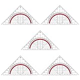 Molain 5 PCS Geometrie Dreieck, Kunststoff dreieckige Lineal Set flexibel für Zeichnung...