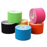 Jabtraxx 6 Rollen Kinesiologie Tape, 5 m x 5 cmTape Kinesio Muskelunterstützungsband E...