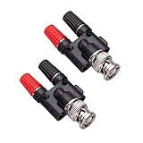 Alnicov 2 STÜCKE BNC-Stecker auf 2 x 4 mm Dual-Bananenbuchse Anschlussklemme...