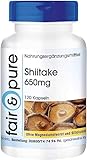 Shiitake 650mg (Lentinula edodes) - vegan - natürlich - ohne Magnesiumstearat - 120...