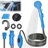 PORFOYO Tragbare Campingdusche, Camping Dusche, Camping Dusche Outdoor, mit Duschkopf Und...