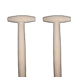 AGROHIT 2 x Spatenstiel Grabegabel Spatengabel Stiel Holzstiel T Griff 90cm Set Ø 38