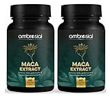Ambrosial Maca Wurzel Kapseln für Frauen & Männer | Hochfestes 500 mg Maca Pulver pro...