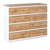 MRBLS Kommode mit 8 Schubladen Sideboard Schubladenschrank Kleiderschrank Modern Möbel...