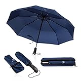 VON HEESEN Regenschirm sturmfest bis 140 km/h - inkl. Schirm-Tasche & Reise-Etui -...