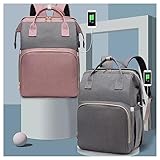 ALIEDA Wickelrucksack, Wickelrucksack Mit Bettfunktion Rucksack Wickelrucksack Wasserdicht...