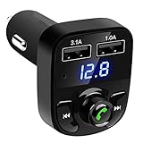 HERUS 1 Stück X8 Auto Bluetooth FM Sender MP3-Player Multifunktionales Autoladegerät...