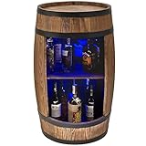 CREATIVE COOPER Weinregal Holz mit LED-Leuchten - Weinschrank Mini Bar - Alkohol Schrank...