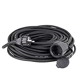 as - Schwabe Gummi-Verlängerungsleitung, H05RR-F 3G1,5 Kabel mit Schutzkontaktstecker,...