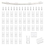 Sliverdew 100 Stück Led Neon Montageclips, Neon LED Strip Halterung, Befestigungsklemmen...