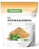 Bio Ashwagandha Wurzel Pulver 600g - 100% echtes indisches Ashwagandha (Withania...