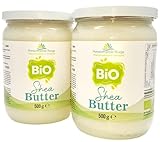 Sheabutter BIO 1 kg ( 2x 500 g Glas!) Shea Butter 100% rein Top Qualität Karitebutter...