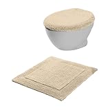 Erwin Müller WC-Deckelbezug Uni Serie Stuttgart beige Größe 45x50 cm - Unterseite...