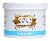 Green Hero Lederseife 500 ml der Lederreiniger inkl. Reinigungsschwamm für Glattleder,...