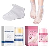 VARKAGE 2 Stück Foot Cream Stick und 5 Stück Fußmasken, Anti-Cracking Fußcreme, 60%...