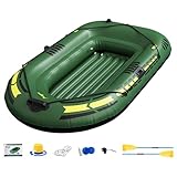Aufblasbares Boot – Tragbares Fischerboot Floß für See mit Rudern | Aufblasbares Boot...