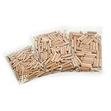 Wfix Holzdübel Set - Holzdübel 6mm 8mm 10mm | Riffelholzdübel 500er Packung | Dübel...