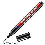 edding 370 Permanentmarker - schwarz - 1 Stift - feine Rundspitze 1 mm - wasserfest,...