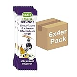 FRECHE FREUNDE Bio Frucht-Riegel Birne, Pflaume & schwarze Johannisbeere, Kindersnack ab 1...
