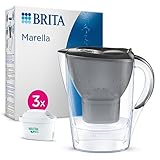 BRITA Wasserfilter-Kanne Marella graphit (2,4l) inkl. 3x MAXTRA PRO All-in-1 Kartusche –...