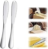 GENERI 2 pcs Buttermesser, Multifunktions-Buttermesser Professionelle 3 in 1 Buttermesser...