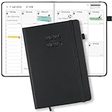 JAYSOO® Kalender 2024-2025 Wochenplaner 21x14.5cm Tageplan und Stundenplan, 18 Monate...