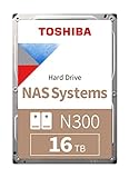 Toshiba N300 16TB NAS 3.5’’ SATA Interne Festplatte. 24 7-Betrieb, optimal für NAS...