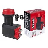 Maclean MCTV-252 Premium Twin LNB SAT-Konverter Digital Wasserdicht 3D Full HD 0,3dB bis...