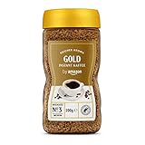 by Amazon Gold Instant Kaffee, Mittlere Röstung, 200g, 1er-Pack - Rainforest...