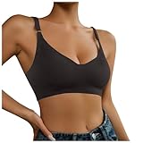 Sport BHS Für Damen Ohne Bügel Gepolstert Bra Atmungsaktiver Bequemer Push Up BHS Weich...