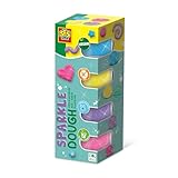 SES Creative 00515 - Feel good Knete Sparkle (4x90gr), Vegan, Glutenfrei für Kinder ab 1...