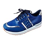 Sunnyuk Sneaker Damen Schwarz Laufschuhe Sportschuhe Fitnessstudio Hohe Schuhe Frauen...