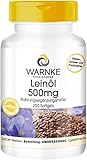 Leinöl Kapseln - pflanzliche Omega 3-6-9 Kapseln - hochdosiert - Flaxseed Oil 500mg - 250...