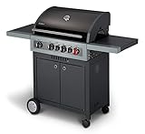 Enders® Gasgrill BOSTON BLACK 4 IK TURBO, 4-Brenner + Backburner-Infrarotbrenner, mit...