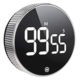 Vabaso Digital Kitchen Timer, Küchentimer Magnetisch, Eieruhr, Kurzzeitwecker, Große LED...