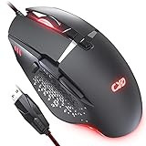 QYD Gaming Maus 7200 DPI Einstellbarer USB RGB Led Gaming Mäuse für Große Hände, 8...