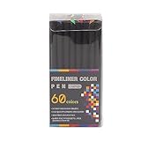 DAM Set mit 60 Filzstiften Color FINELINER PROFI FINELINER 0,4 mm Definierte und helle...