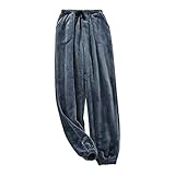 Business Hose Damen Wolle Frauen Schlafhose Herbst und Winter Flannel breite Hose groß...