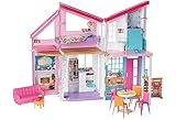 Barbie FXG57 - Malibu Haus Puppenhaus 60 cm breit mit +25 Zubehörteile, Puppen Spielzeug...