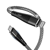 1 Stück Apple MFI zertifiziertes USB C auf Lightning Kabel, 3 m, Schnellladung,...