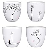 ACYOUNG Tee Tasse, Handgemachte Chinesische Keramik Kung Fu Teetassen von 4, Geschenke,...